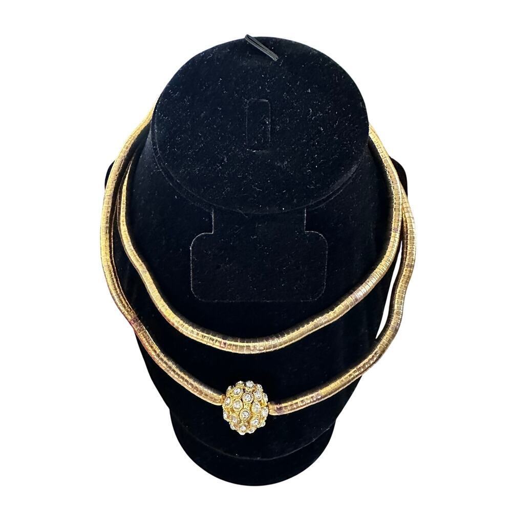 Vintage Multi-strand Sliding Pendant Adjustable Choker Necklace